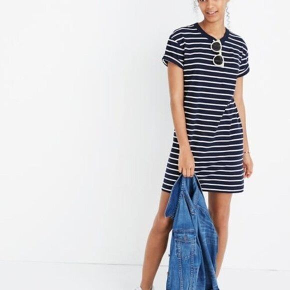 Madewell Dresses & Skirts - MADEWELL Tina Stripe T-Shirt Dress 